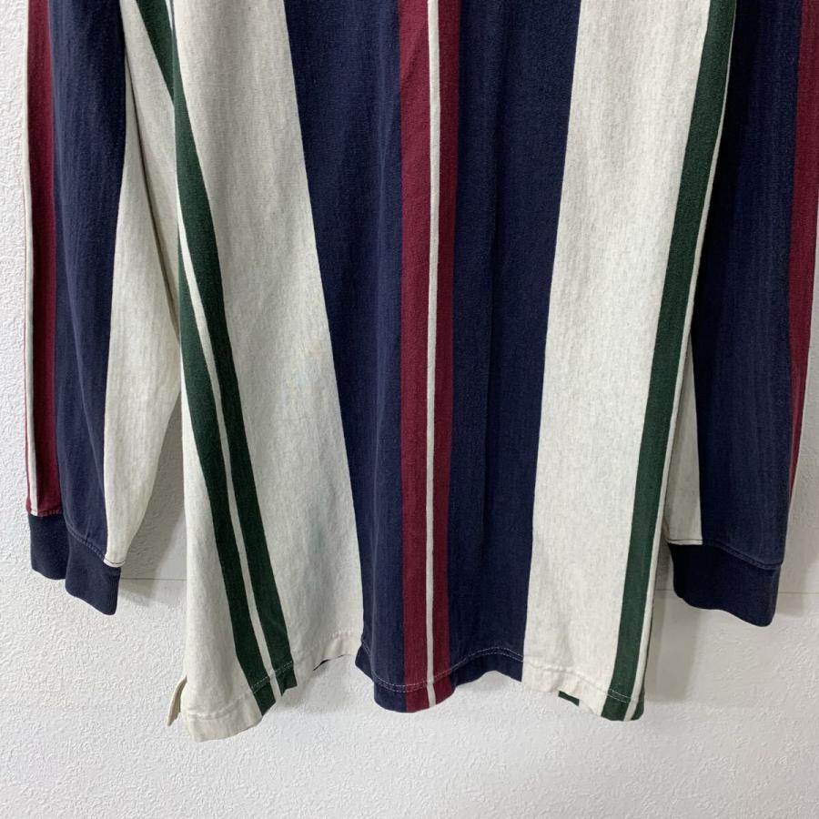 90s CHAPS RALPH LAUREN 長袖 ラガーシャツ M ネイビー マルチカラー