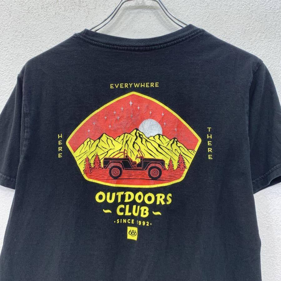 686 SIX EIGHT 半袖 プリントTシャツ M ブラック プルオーバー 両面