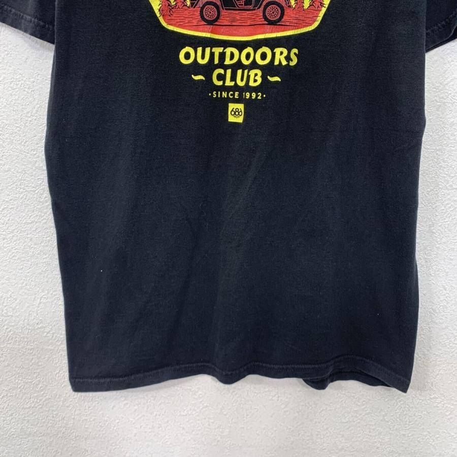 686 SIX EIGHT 半袖 プリントTシャツ M ブラック プルオーバー 両面