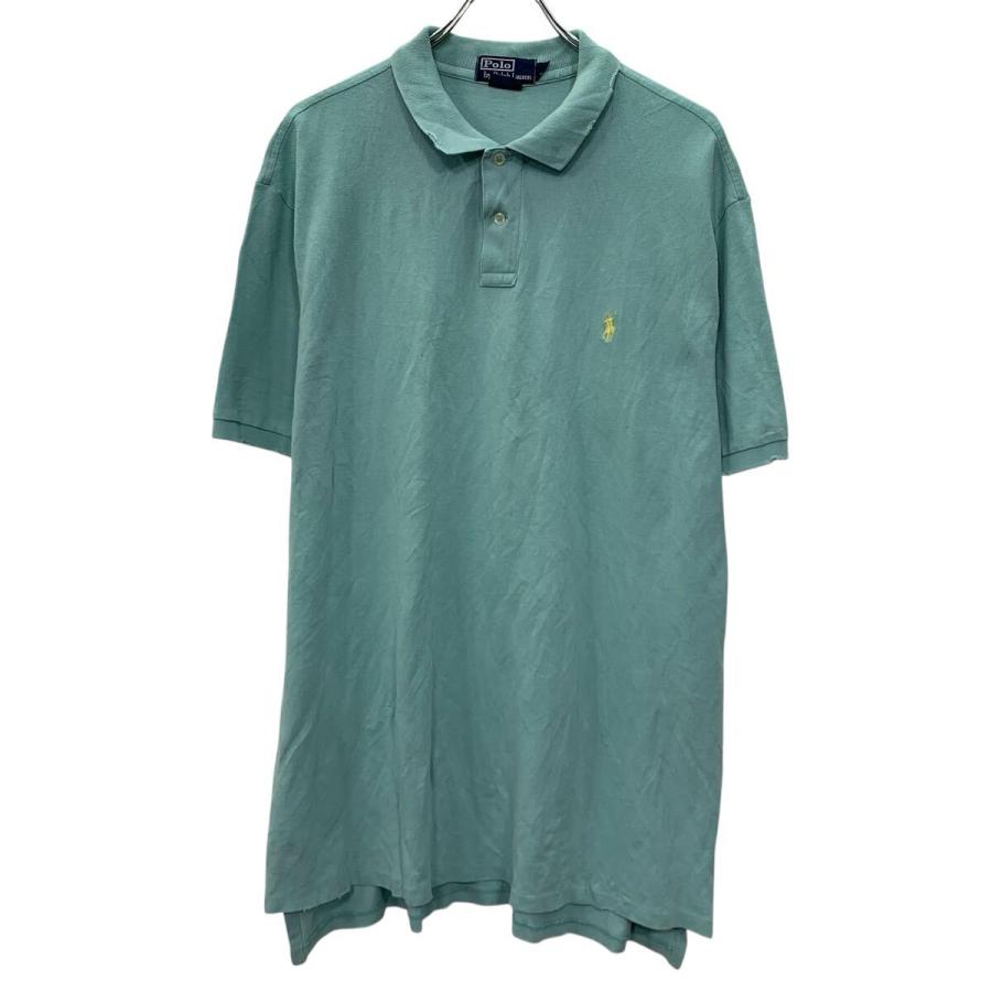 90s POLO by RALPH LAUREN 半袖 ポロシャツ XXL ミントグリーン ポロ
