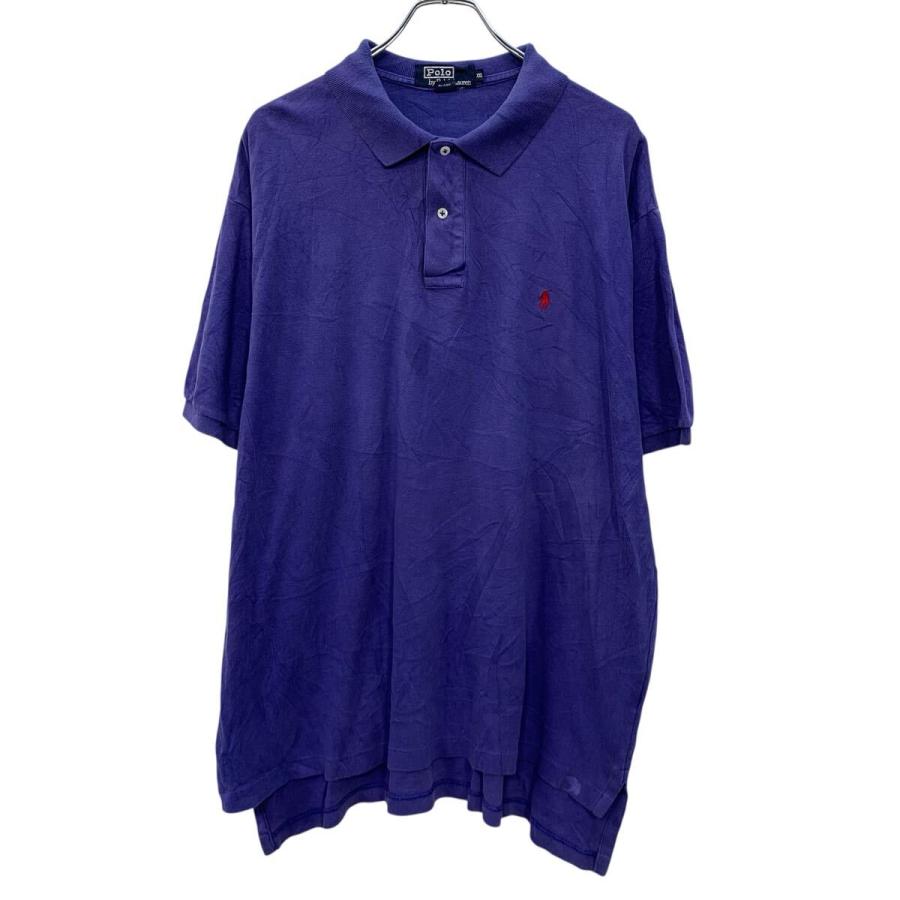 ⭐︎新品【ポロラルフローレン】ポロシャツ 半袖 ポニー刺繍 ネイビー XL 90s USA製 Polo by Ralph Lauren 半袖 ポロシャツ XXL ネイビー ポロ