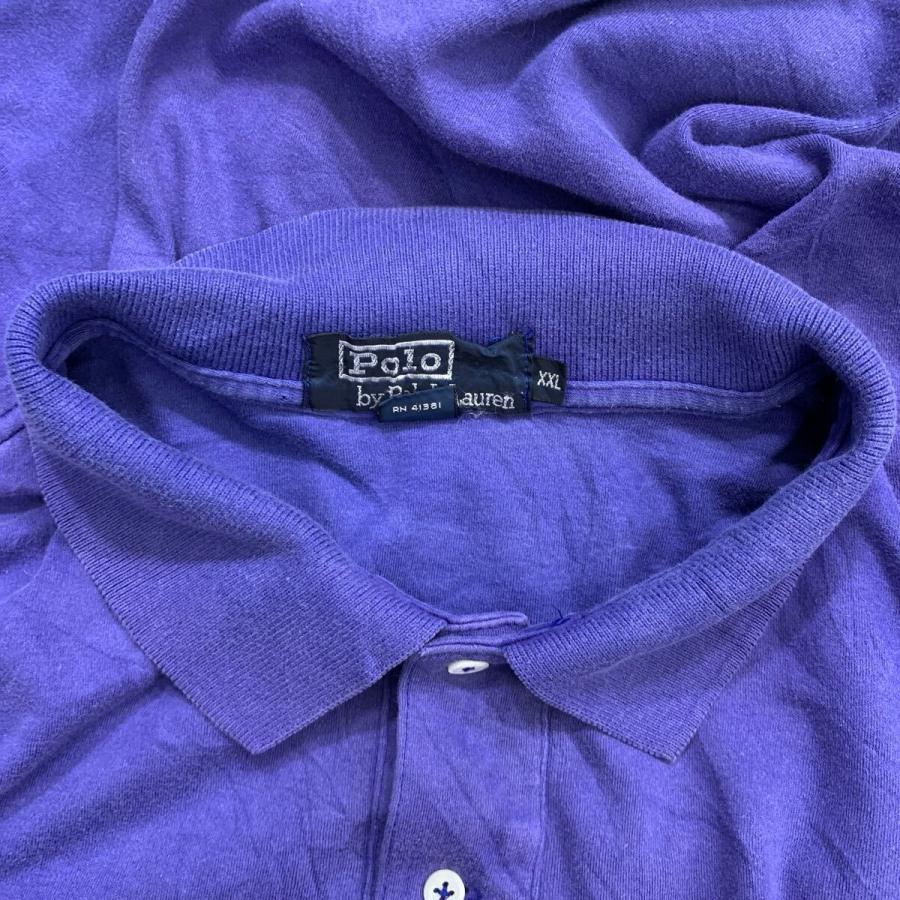 90s USA製 Polo by Ralph Lauren 半袖 ポロシャツ XXL ネイビー ポロ