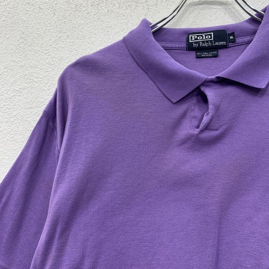 90s Polo by Ralph Lauren 半袖 ポロシャツ XL パープル ポロラルフ