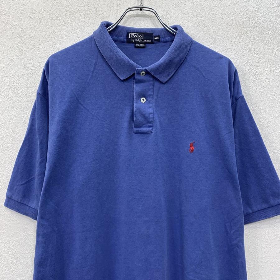 90s Polo by Ralph Lauren 半袖 ポロシャツ XXL ブルー ポロラルフ