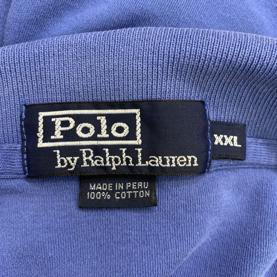 90s Polo by Ralph Lauren 半袖 ポロシャツ XXL ブルー ポロラルフ