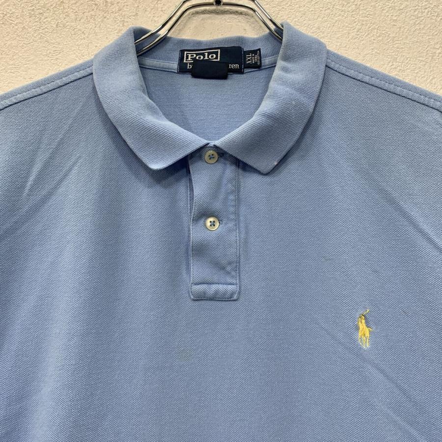 90s Polo by Ralph Lauren 半袖 ポロシャツ XXL ブルー ポロラルフ