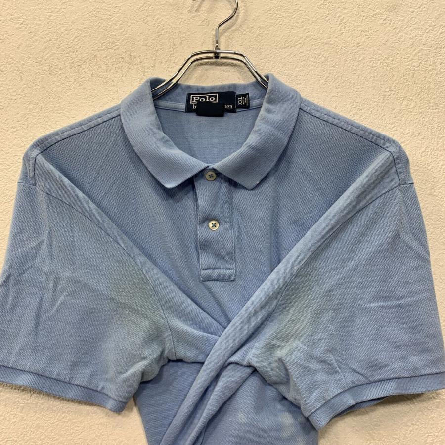 90s Polo by Ralph Lauren 半袖 ポロシャツ XXL ブルー ポロラルフ