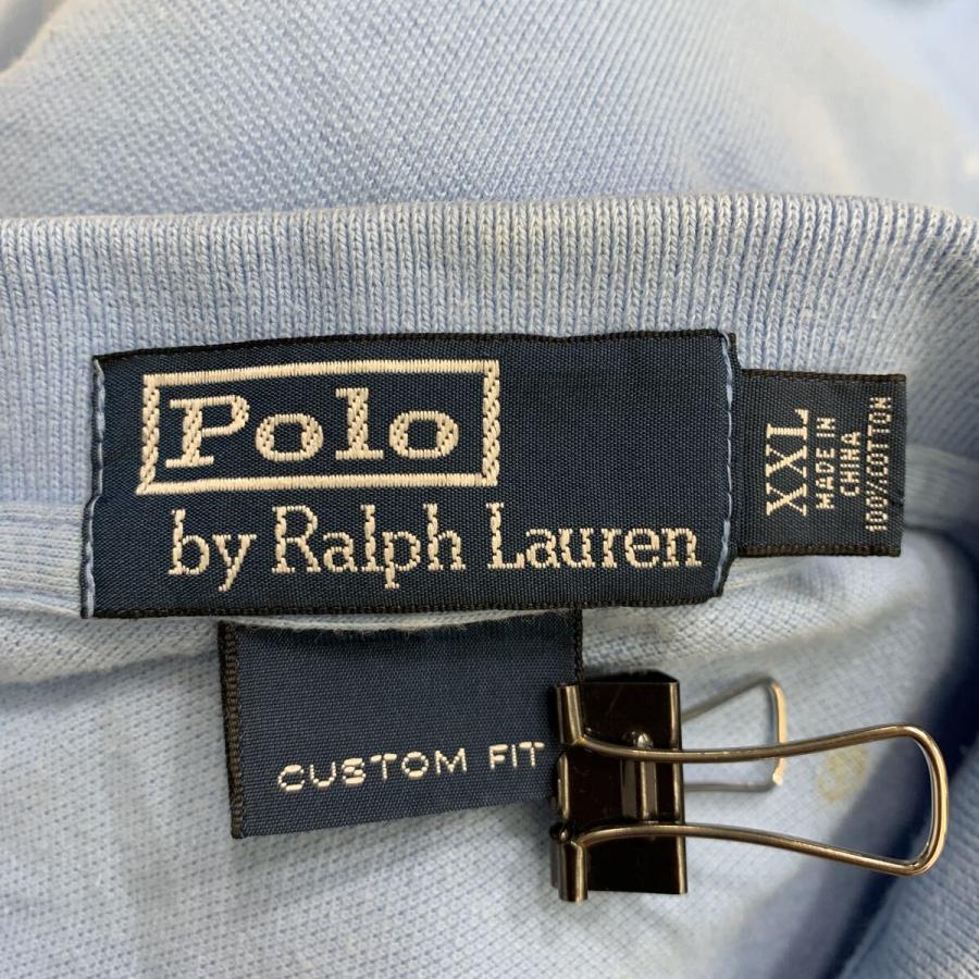 90s Polo by Ralph Lauren 半袖 ポロシャツ XXL ブルー ポロラルフ