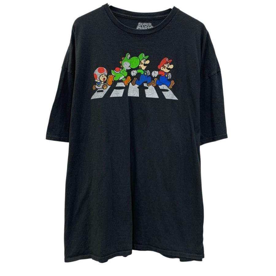 SUPER MARIO 半袖 キャラクターTシャツ 3XL ブラック スーパーマリオ
