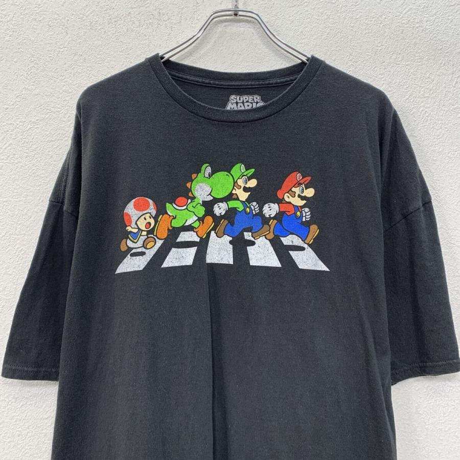 SUPER MARIO 半袖 キャラクターTシャツ 3XL ブラック スーパーマリオ