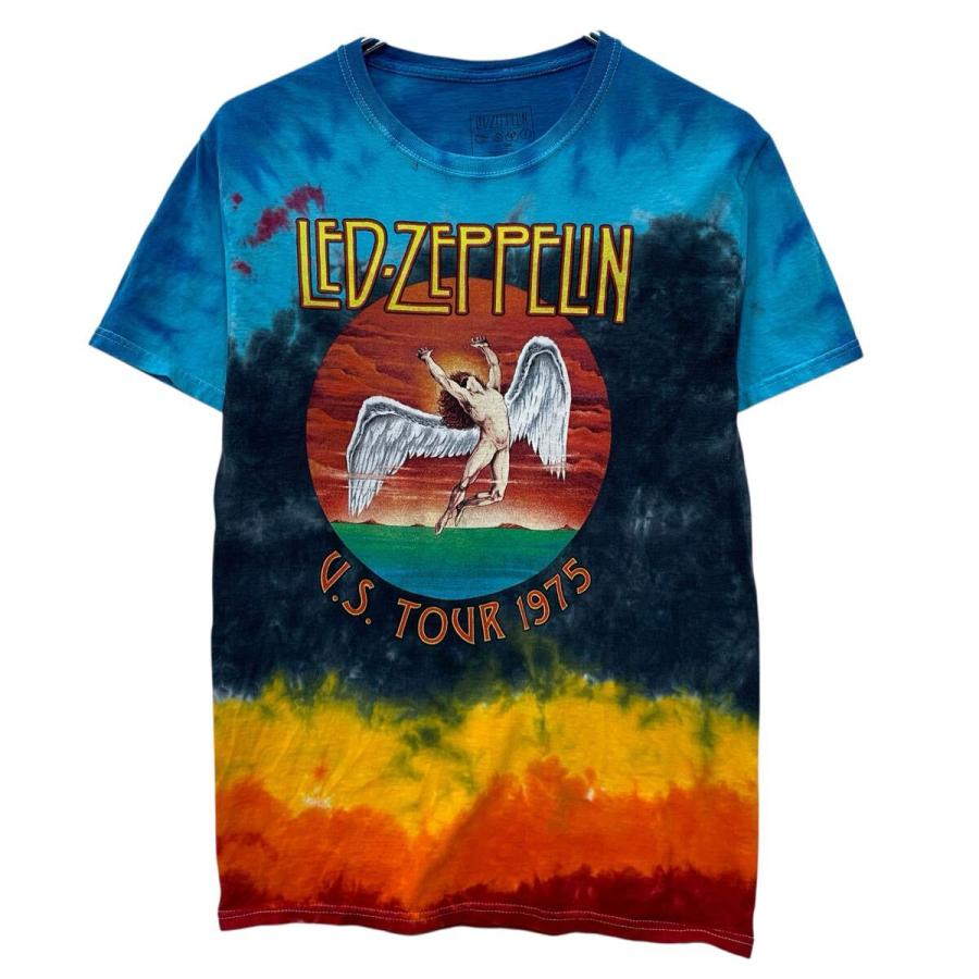 LED ZEPPELIN 半袖 バンドTシャツ S ブルー マルチカラー レッド