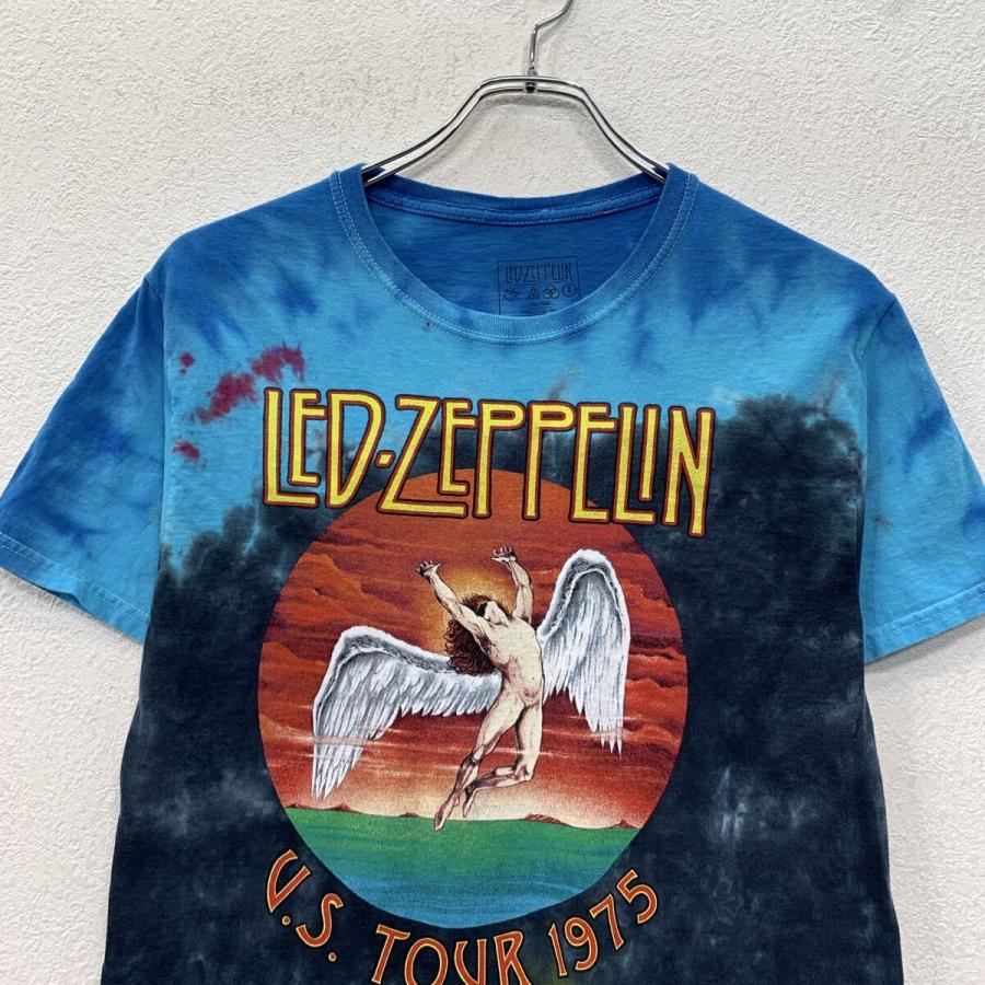 LED ZEPPELIN 半袖 バンドTシャツ S ブルー マルチカラー レッド