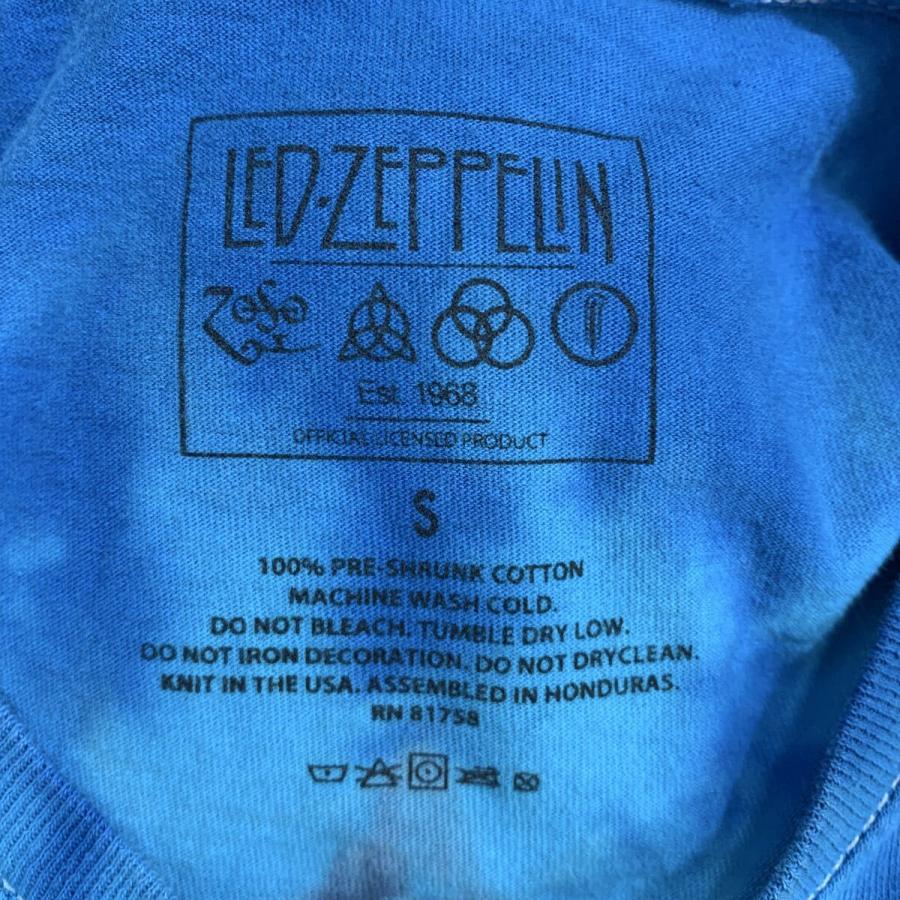 LED ZEPPELIN 半袖 バンドTシャツ S ブルー マルチカラー レッド