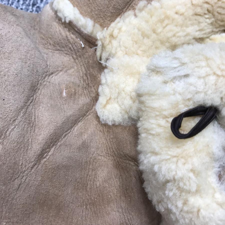 リアルムートンジャケット Mサイズ位 羊革 リアルムートンコート 古着