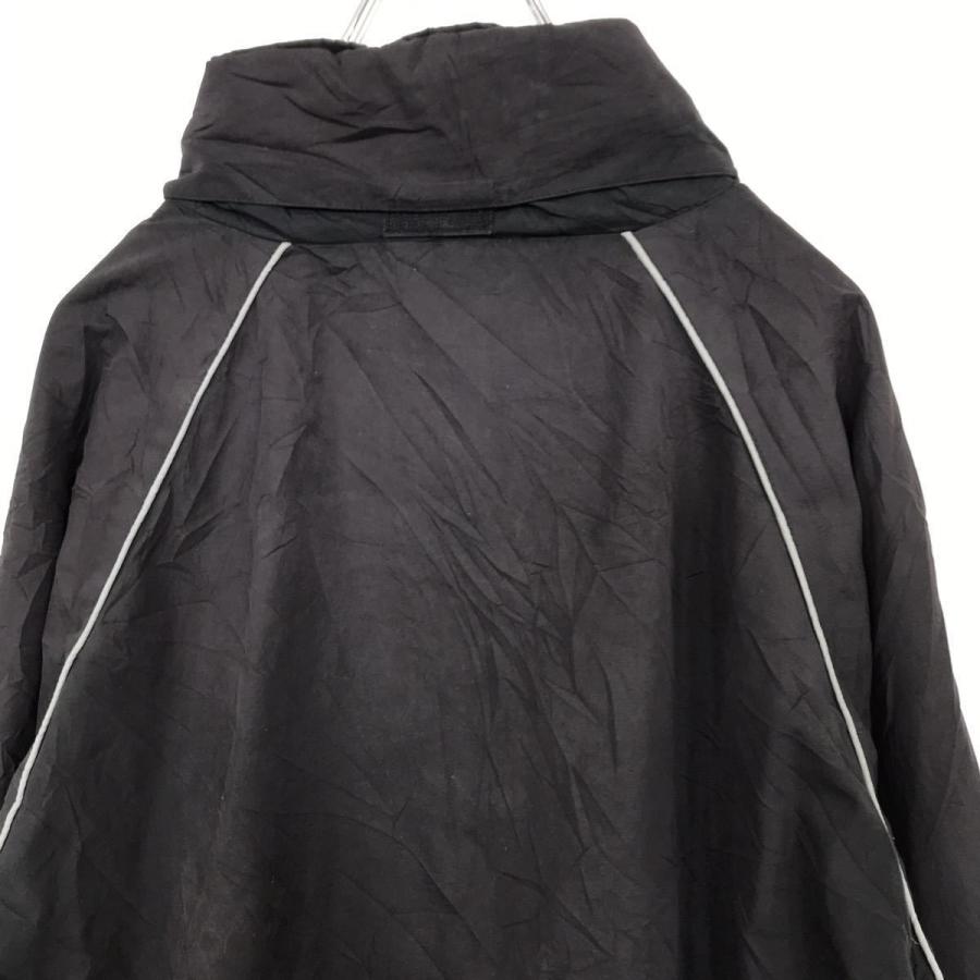 Kappa ナイロンジャケット XL 黒 カッパ スポーツ ワンポイント フード 