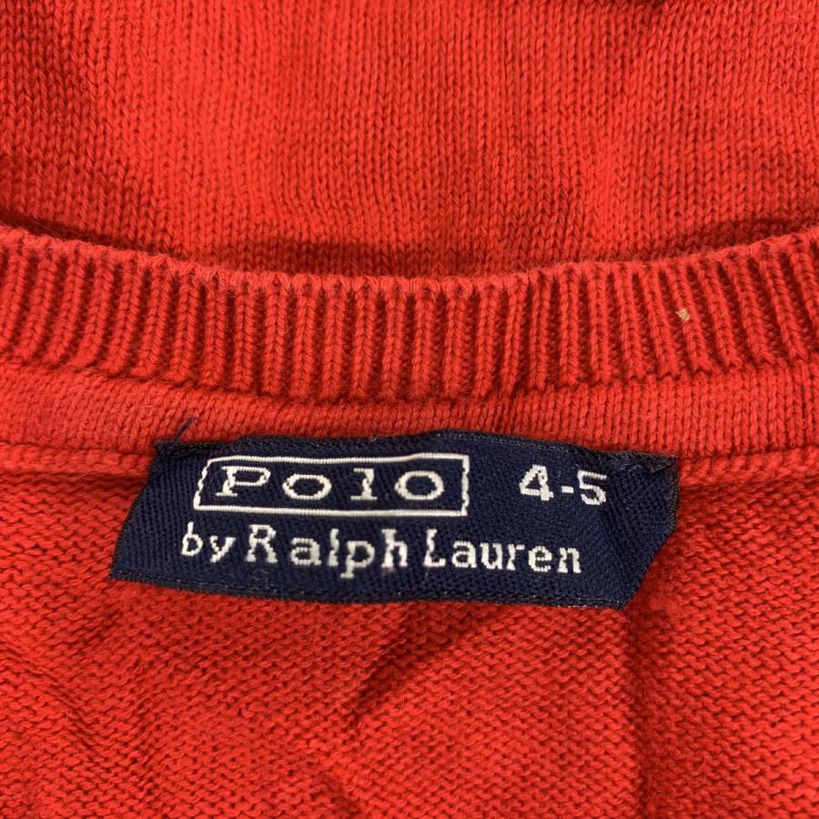 Polo Ralph Lauren コットン ニットセーター サイズ表記 4-5 レッド  