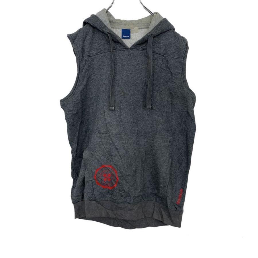Reebok ノースリーブパーカー S グレー リーボック スポーツ ロゴ フーディ ベスト 古着卸 アメリカ仕入 t2110-3703 ...