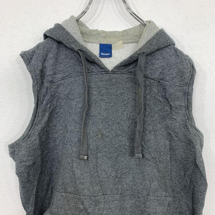 Reebok ノースリーブパーカー S グレー リーボック スポーツ ロゴ フーディ ベスト 古着卸 アメリカ仕入 t2110-3703 ...