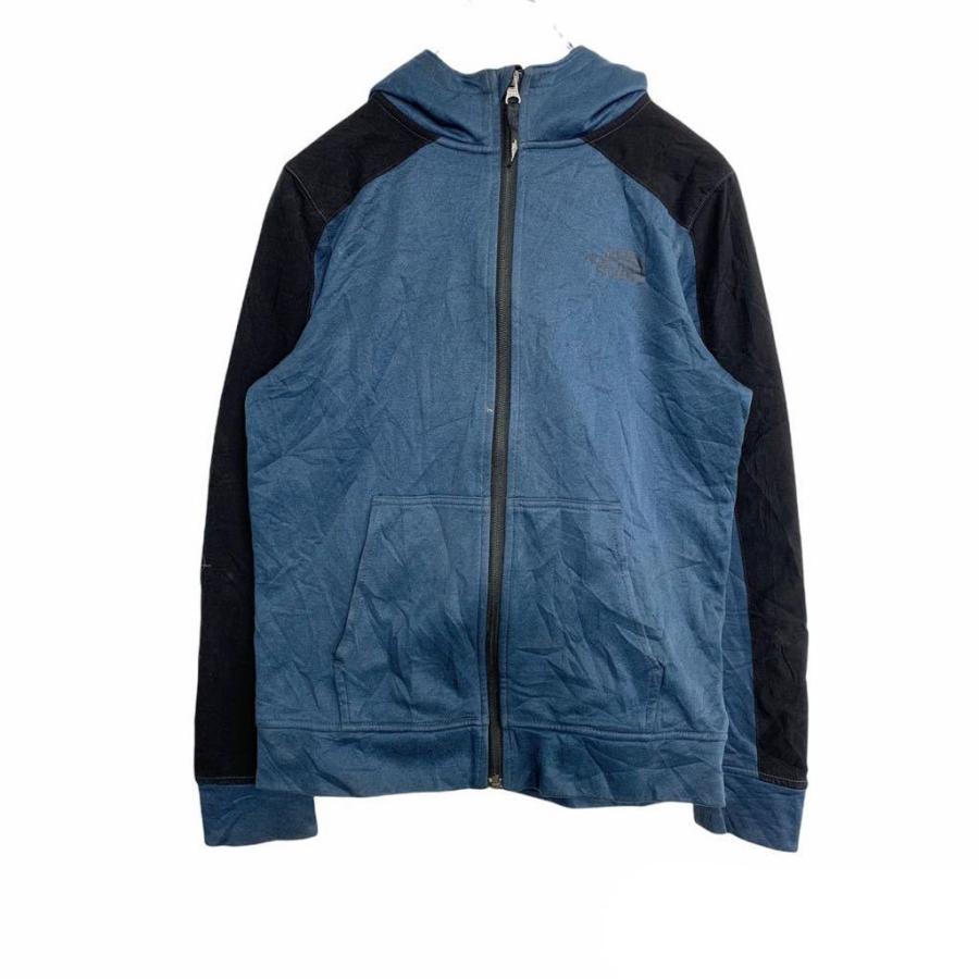 THE NORTH FACE フルジップパーカー Lサイズ キッズサイズ ブルー ブラック 古着卸 アメリカ仕入 t2111-4510｜voxtrading9