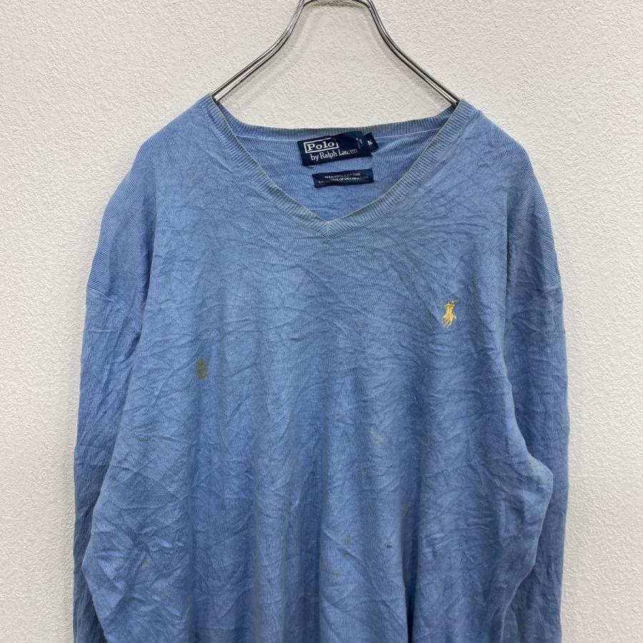 Polo Ralph Lauren ニットセーター M ブルー ポロラルフローレン V