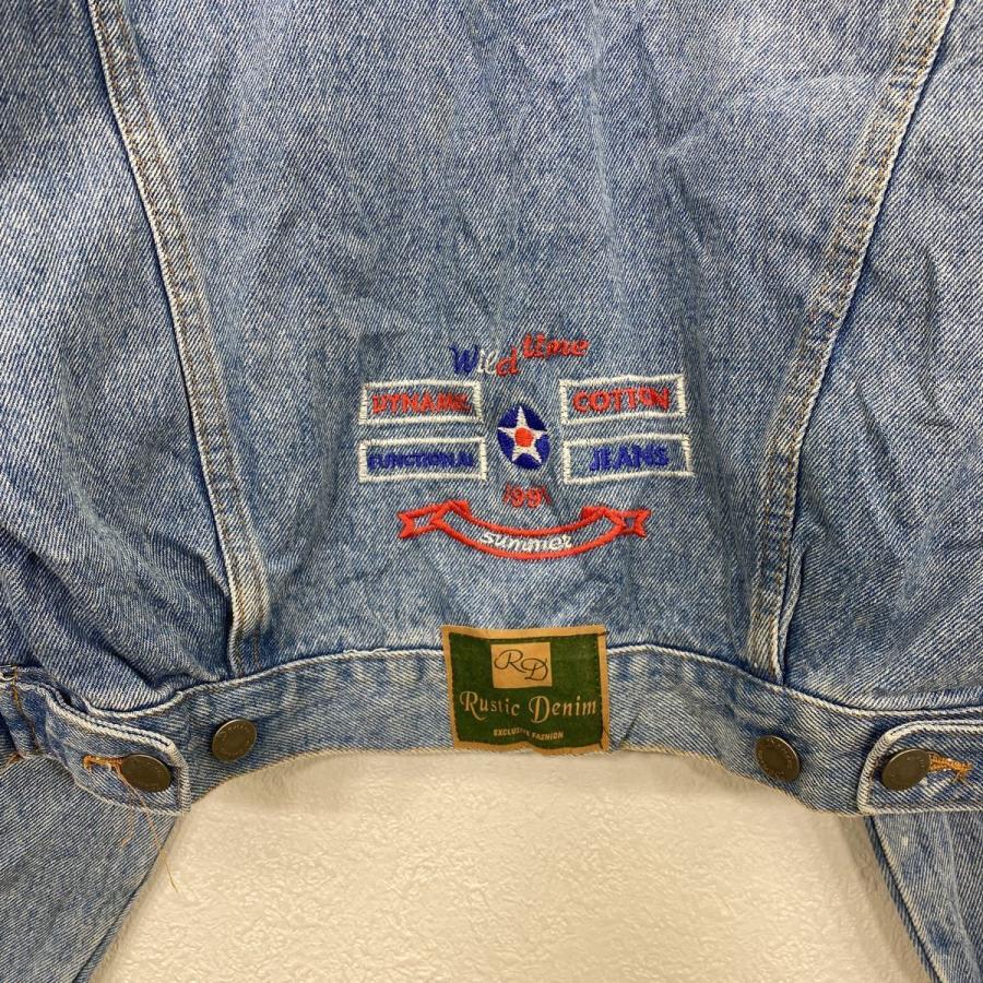 Rustic Denim デニムジャケット レディース S 青 ラスティックデニム G 
