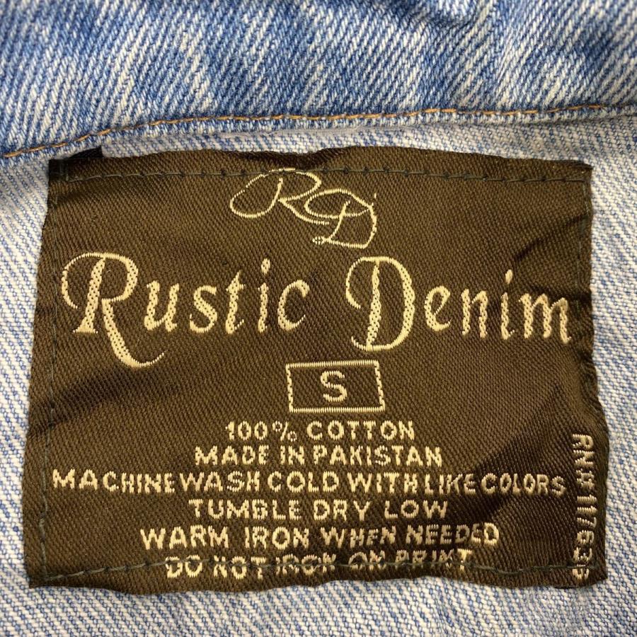 Rustic Denim デニムジャケット レディース S 青 ラスティックデニム G 