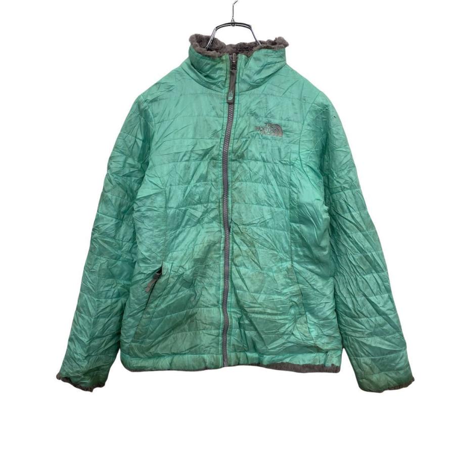 THE NORTH FACE ダウンジャケット キッズ M グリーン ノースフェイス 裏フリース アウトドア ロゴ 古着卸 アメリカ仕入 t2202-4584｜voxtrading9