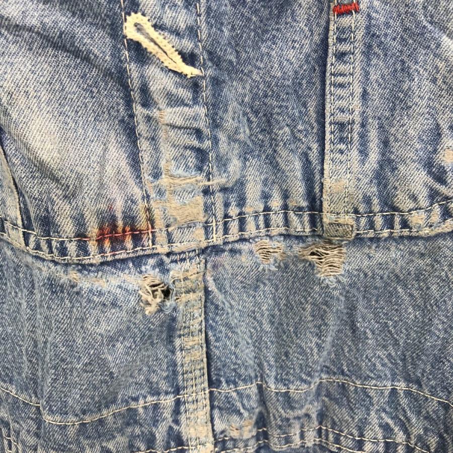 Dickies デニムオーバーオール W44 ディッキーズ ジッパーフライ インディゴ 古着卸 アメリカ仕入 t2205-3200 : 古着屋 ...