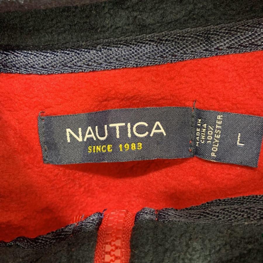 NAUTICA プルオーバーフリースジャケット Lサイズ ノーティカ ハーフジップ レッド 古着卸 アメリカ仕入 t2209-3115｜voxtrading9｜07