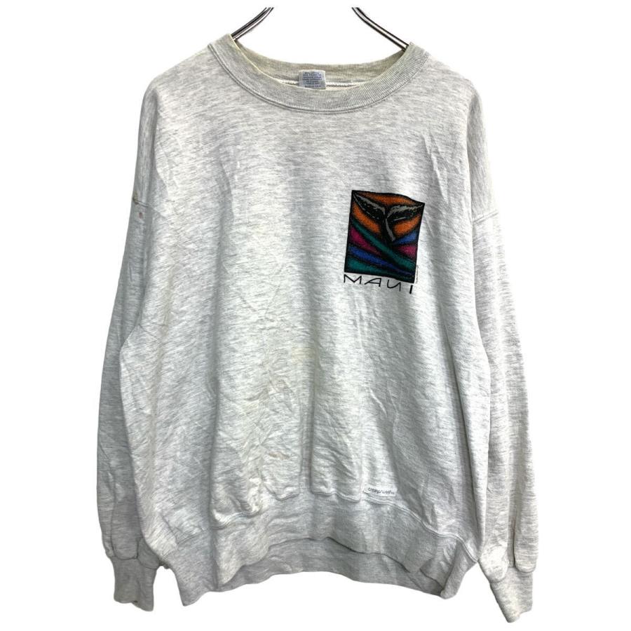 csazy shirt プリントスウェット Mサイズ グレー USA製 古着卸 