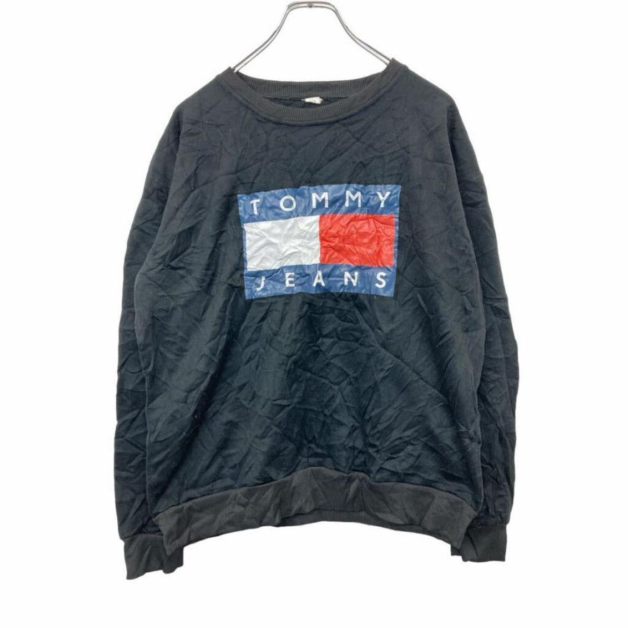 TOMMY JEANS プリントスウェット トレーナー XLサイズ トミージーンズ 