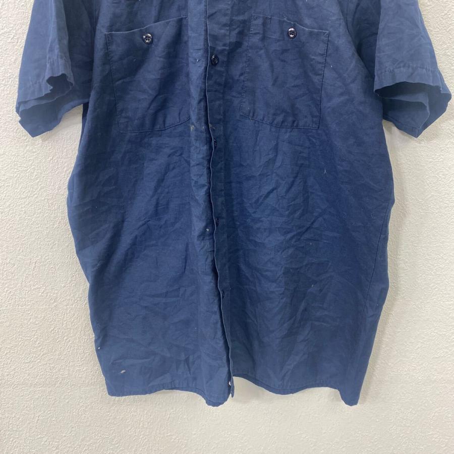 REED 半袖シャツ ワークシャツ L サイズ リード ネイビー ダブル