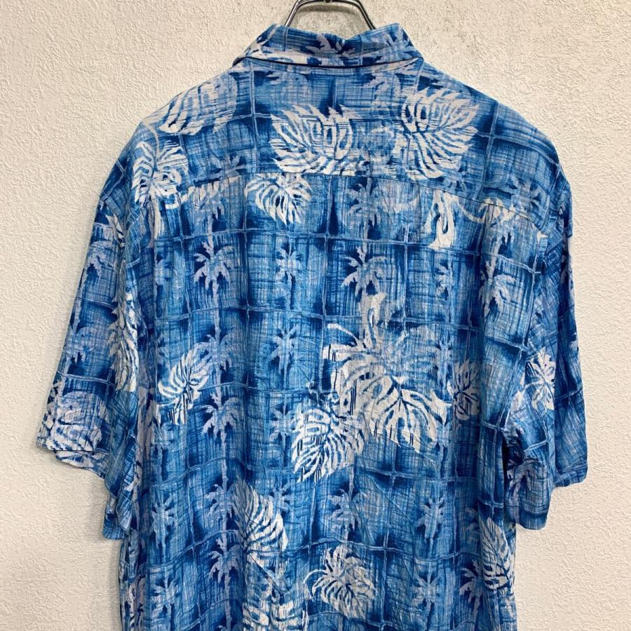 Caribbean アロハシャツ Lサイズ カリビアン 総柄 ブルー 古着卸
