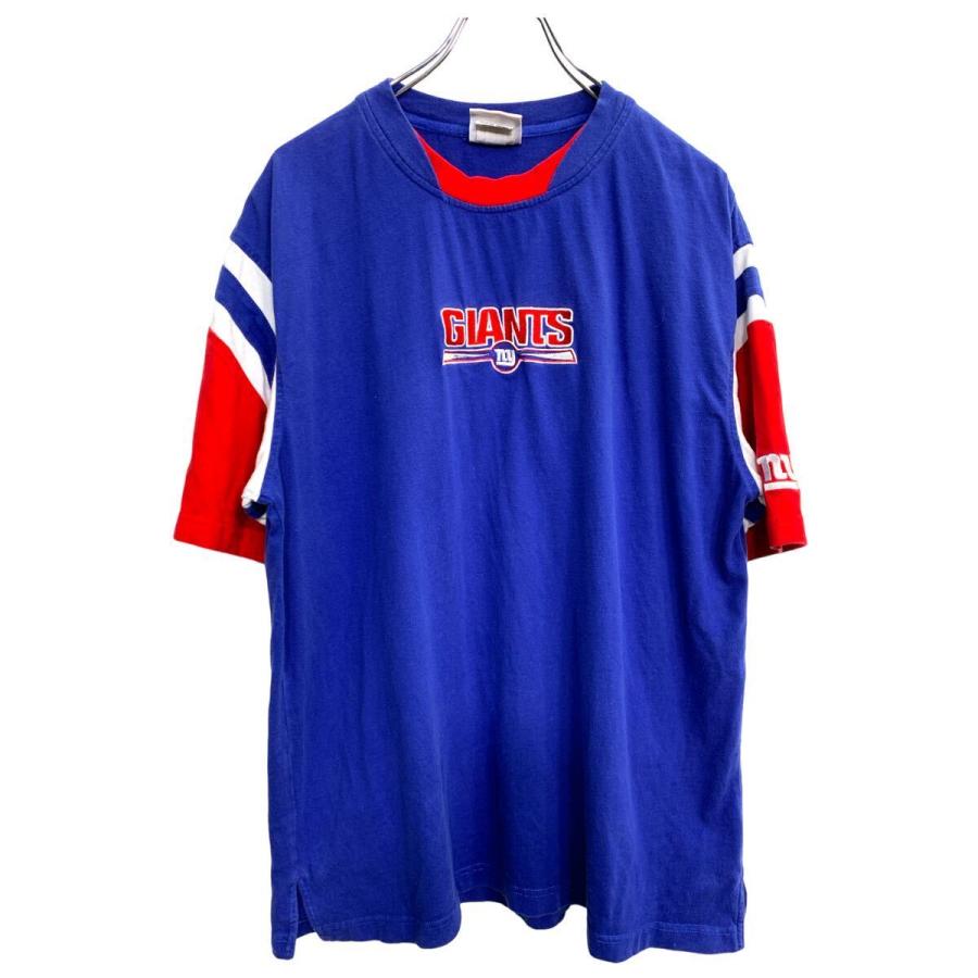 NFL 半袖 ロゴ Tシャツ Lサイズ エヌエフエル ブルー レッド コットン