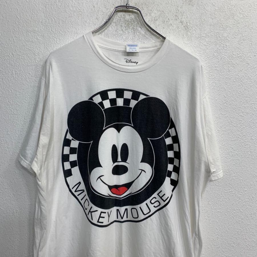 本場アメリカ製 ディズニー Tシャツ クルーネック 半袖 プリント L 白 綿 Disney PORT&COMPANY 半袖 プリント Tシャツ XLサイズ ディズニー