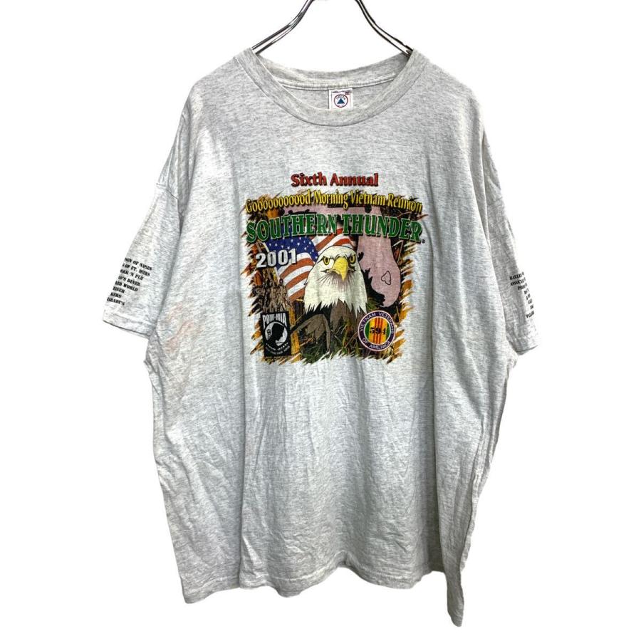 DELTA 半袖 プリント Tシャツ XXLサイズ デルタ ビッグサイズ グレー