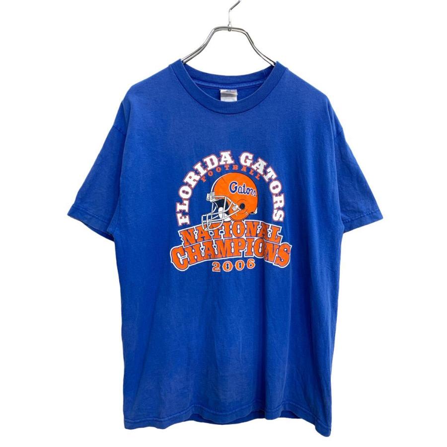 ALSTYLE 半袖 プリント Tシャツ Lサイズ アルスタイル ブルー コットン