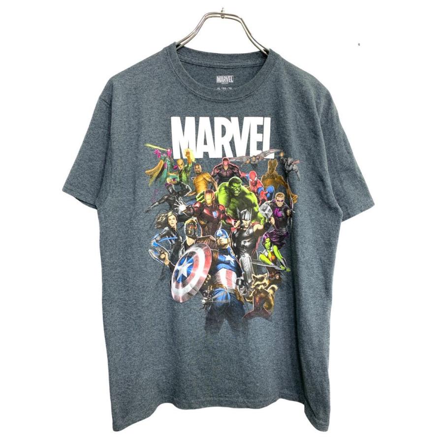 MARVEL 半袖 キャラクターTシャツ XLサイズ マーベル グレー 古着卸 