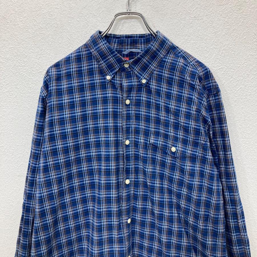 CHAPS 長袖 シャツ Lサイズ チャップス チェック柄 胸ポケット