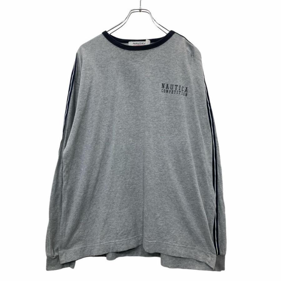 nautica 長袖 ロンT Lサイズ ノーティカ グレー コットン 古着卸 