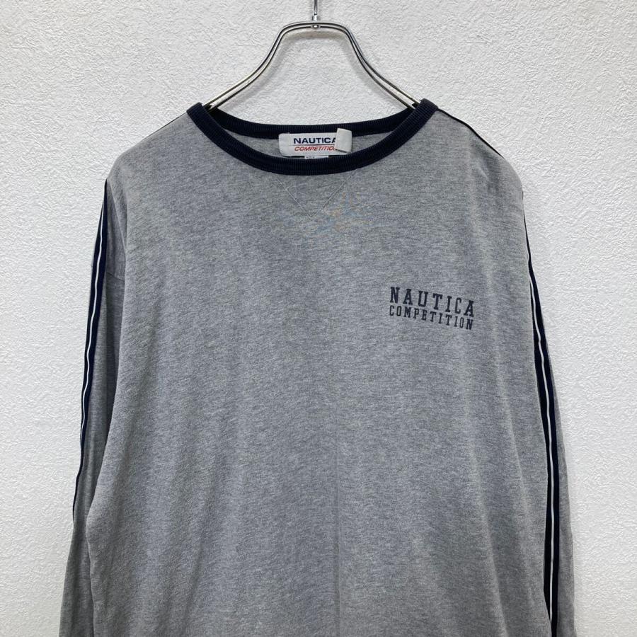 nautica 長袖 ロンT Lサイズ ノーティカ グレー コットン 古着卸 