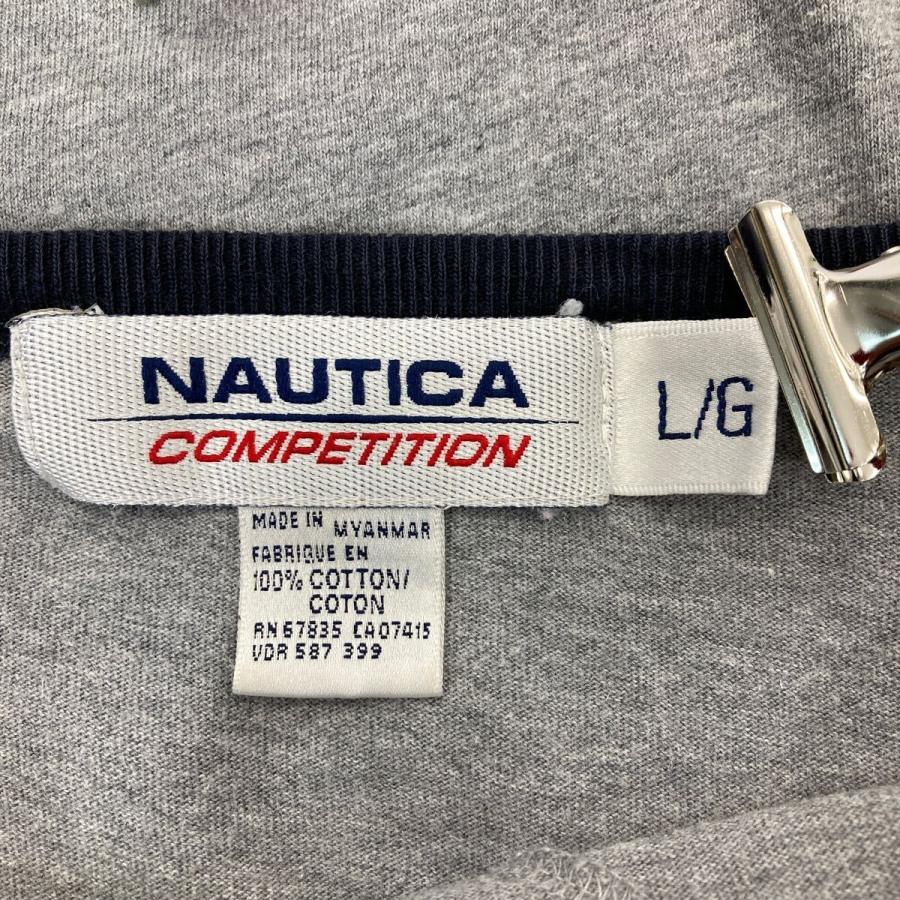 nautica 長袖 ロンT Lサイズ ノーティカ グレー コットン 古着卸 
