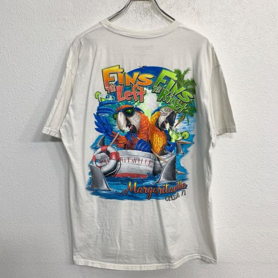 MARGARITAVILLE 半袖 プリント Tシャツ Lサイズ ホワイト コットン