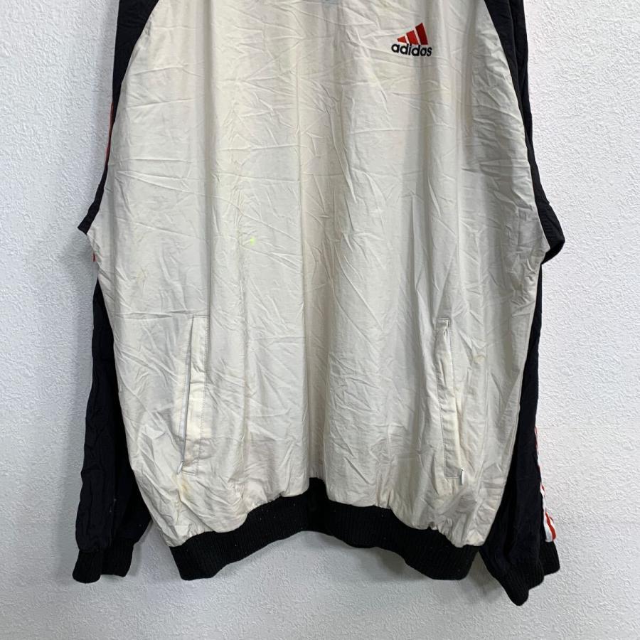 adidas ナイロン プルオーバー XLサイズ アディダス Vネック ブラック