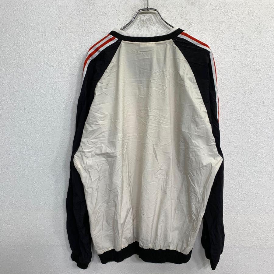 adidas ナイロン プルオーバー XLサイズ アディダス Vネック ブラック