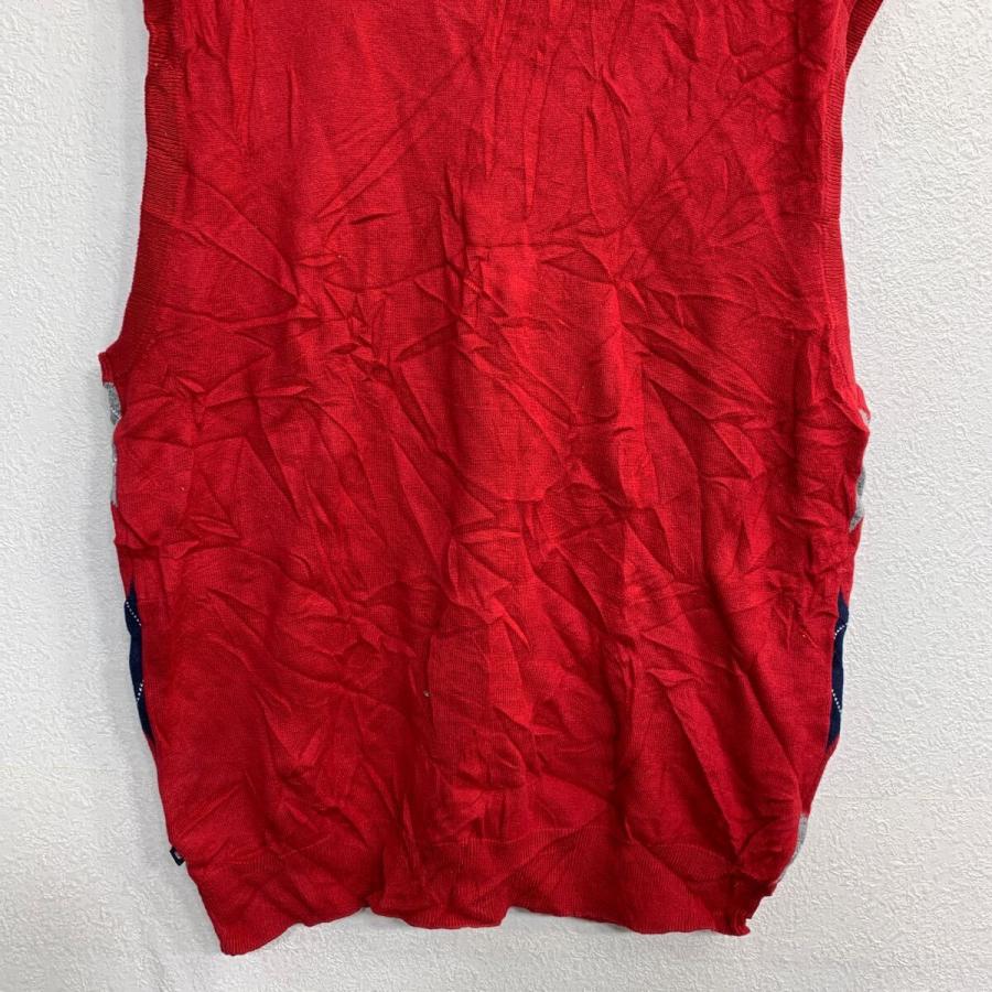 CHAPS ニットベスト XLサイズ チャップス レッド アーガイル柄