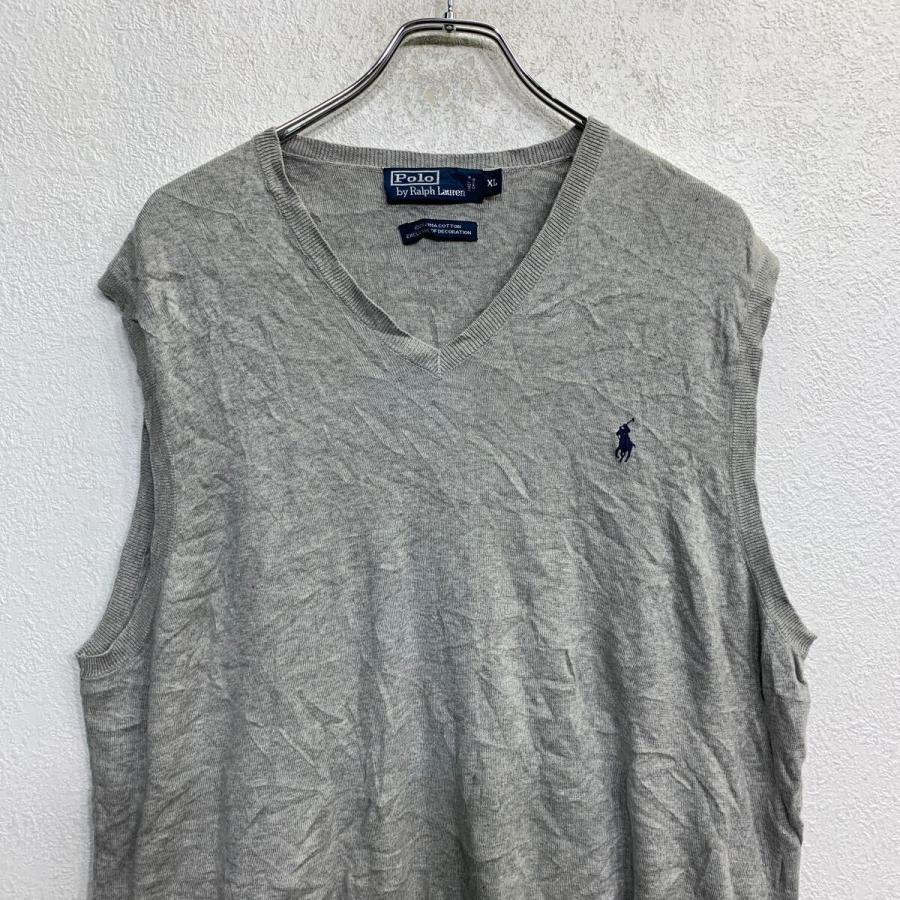 POLO RALPH LAUREN ニットベスト XLサイズ ポロラルフローレン グレー