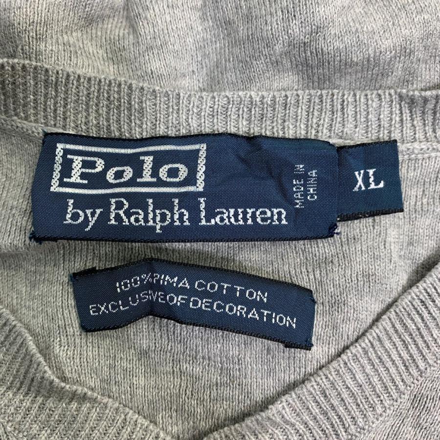 POLO RALPH LAUREN ニットベスト XLサイズ ポロラルフローレン グレー