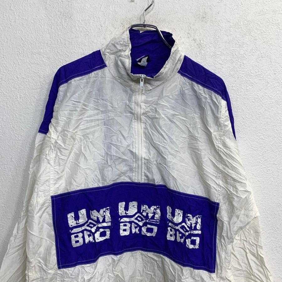 UMBRO ナイロンジャケット Mサイズ アンブロ ハーフジップ ホワイト