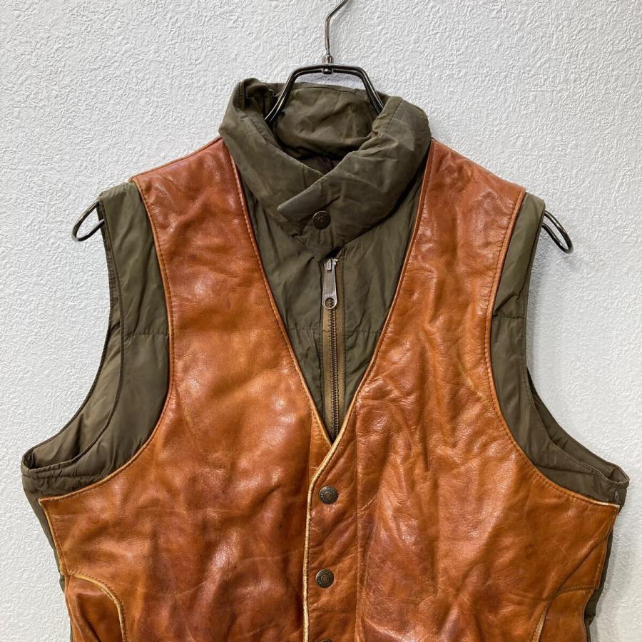 Schott ダウンベスト Sサイズ サイズ表記36 ショット レザー TALON